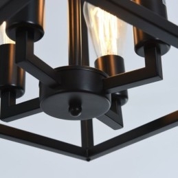 Moderne Enkel Pendellampe I Jernbur