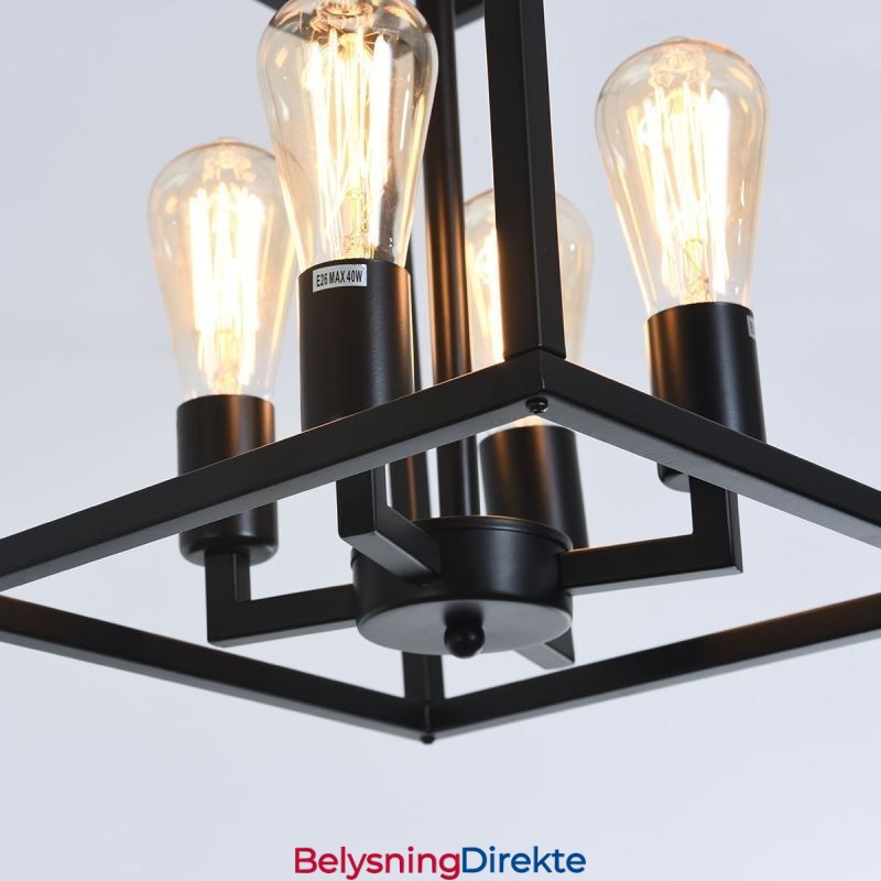 Moderne Enkel Pendellampe I Jernbur