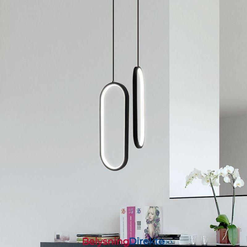 Oval Pendellampe I Akryl, Dekorativ Lampe