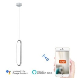 Oval Pendellampe I Akryl, Dekorativ Lampe