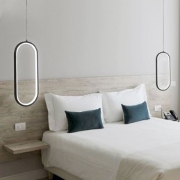 Oval Pendellampe I Akryl, Dekorativ Lampe