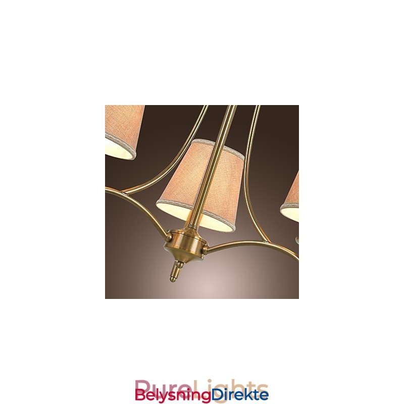 Moderne Samtids Tradisjonell Klassisk Rustikk Hytte Vintage Øy Messing Metall Lysekrone Spisestue