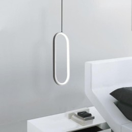 Oval Pendellampe I Akryl, Dekorativ Lampe