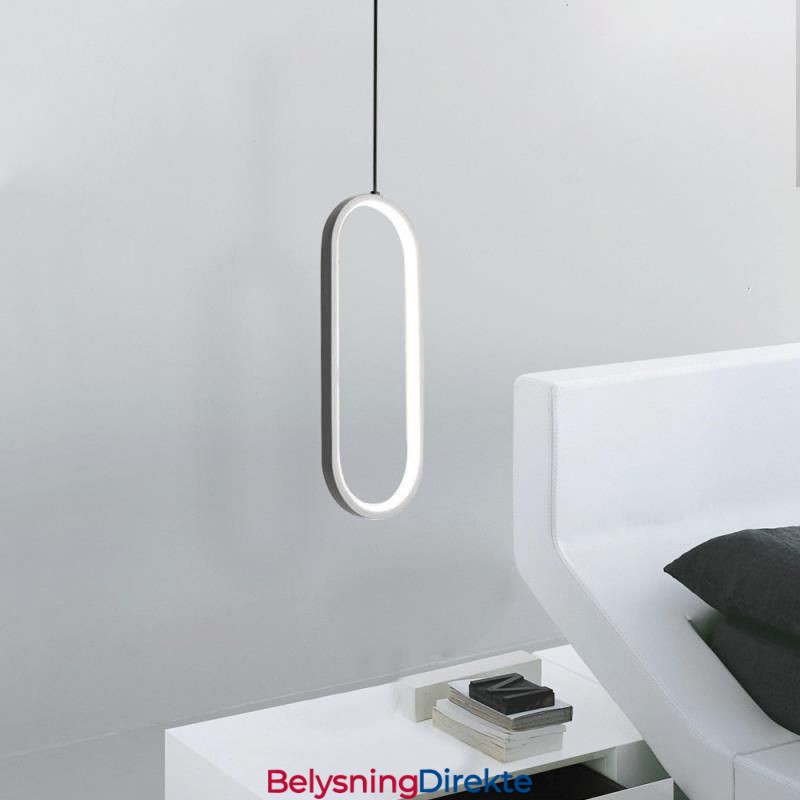 Oval Pendellampe I Akryl, Dekorativ Lampe