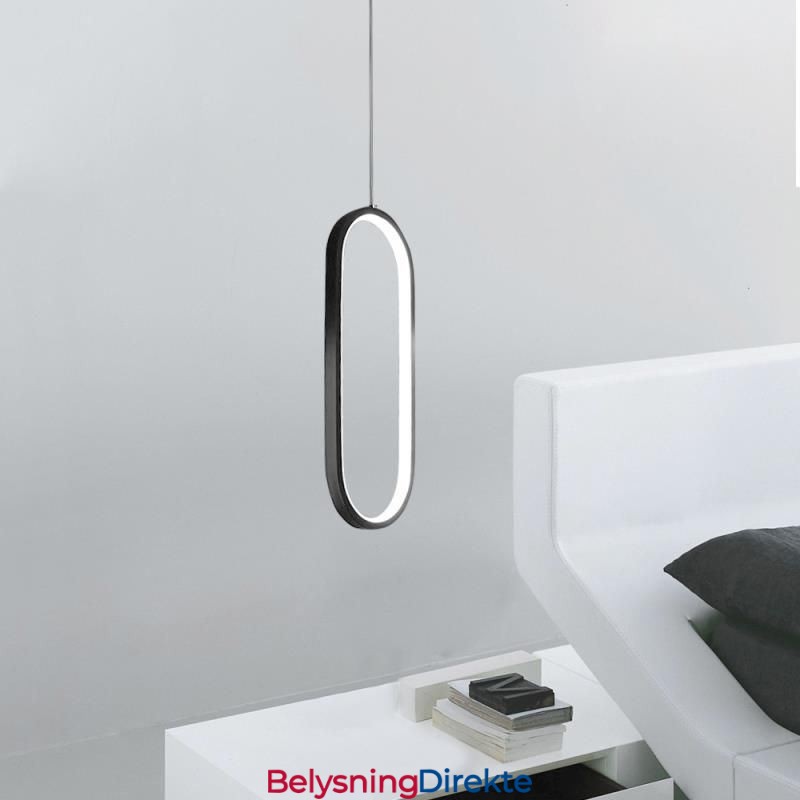 Oval Pendellampe I Akryl, Dekorativ Lampe