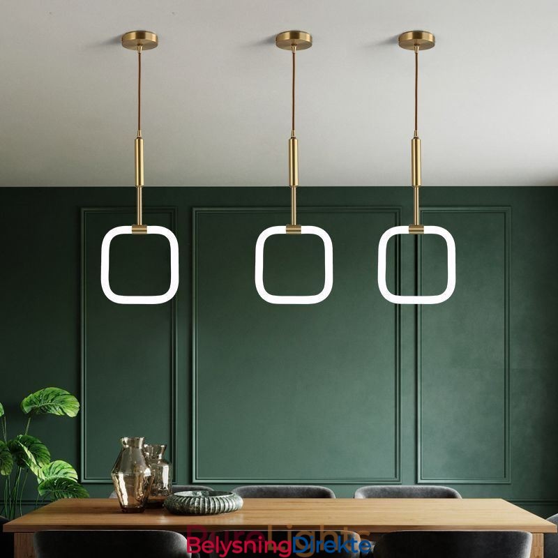 Moderne Enkel Pendellampe I Messing