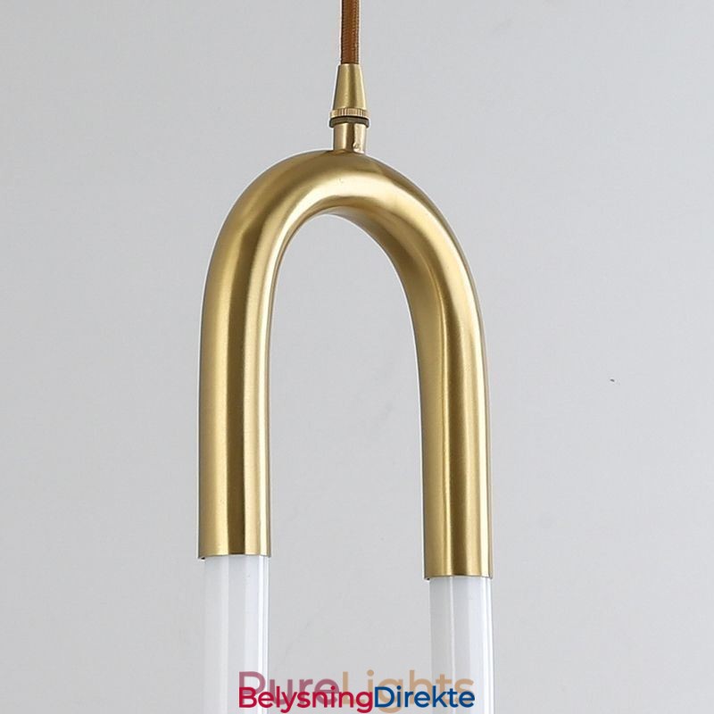 Moderne Enkel Pendellampe I Messing