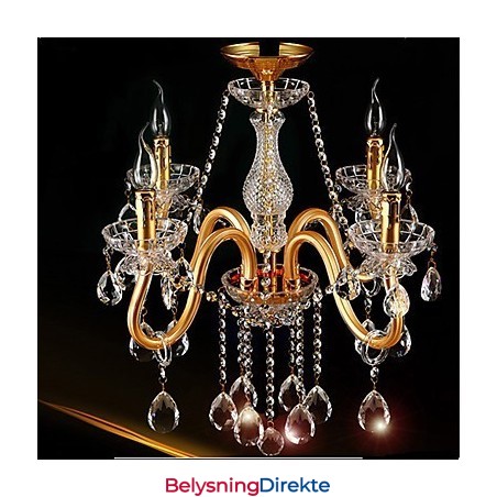 Moderne Samtids Tradisjonell Klassisk Vintage Krystallmaling Glass Lysekrone