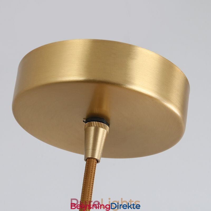 Moderne Enkel Pendellampe I Messing