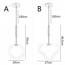 Moderne Taklampe Dimbar Akryl Taklampe L