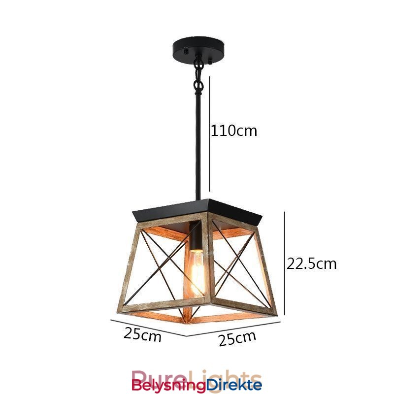 Pendellampe I Vintage-Stil Med Én Lyskilde