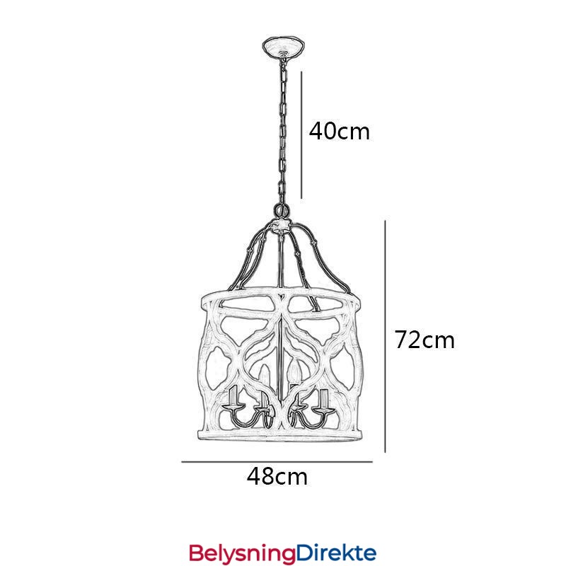 Vintage-Stil Lanterne Med 4 Lys