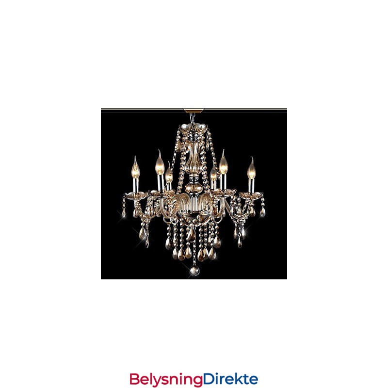 Moderne Samtids Tradisjonell Klassisk Vintage Krystall Galvanisert Glass Lysekrone