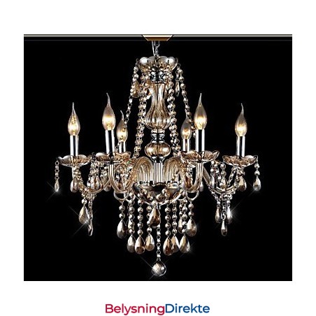 Moderne Samtids Tradisjonell Klassisk Vintage Krystall Galvanisert Glass Lysekrone