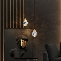 Mini Enkel Krystallkulelampe Hengende Taklampe