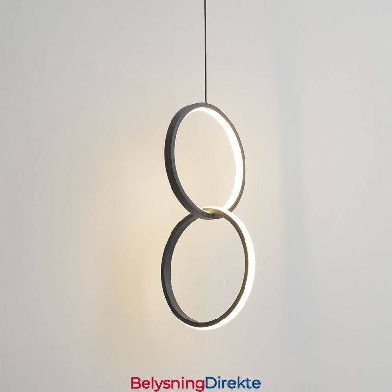 Mimimalist Dobbel Ringformet Pendellampe