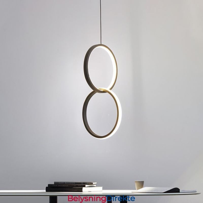 Mimimalist Dobbel Ringformet Pendellampe