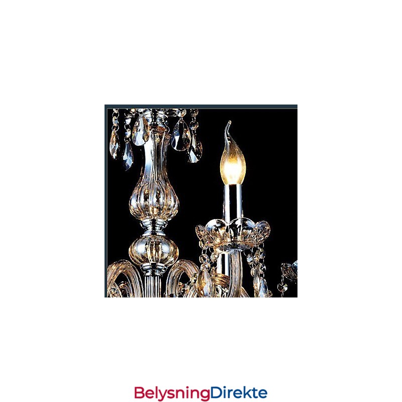 Moderne Samtids Tradisjonell Klassisk Vintage Krystall Galvanisert Glass Lysekrone