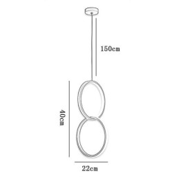 Mimimalist Dobbel Ringformet Pendellampe
