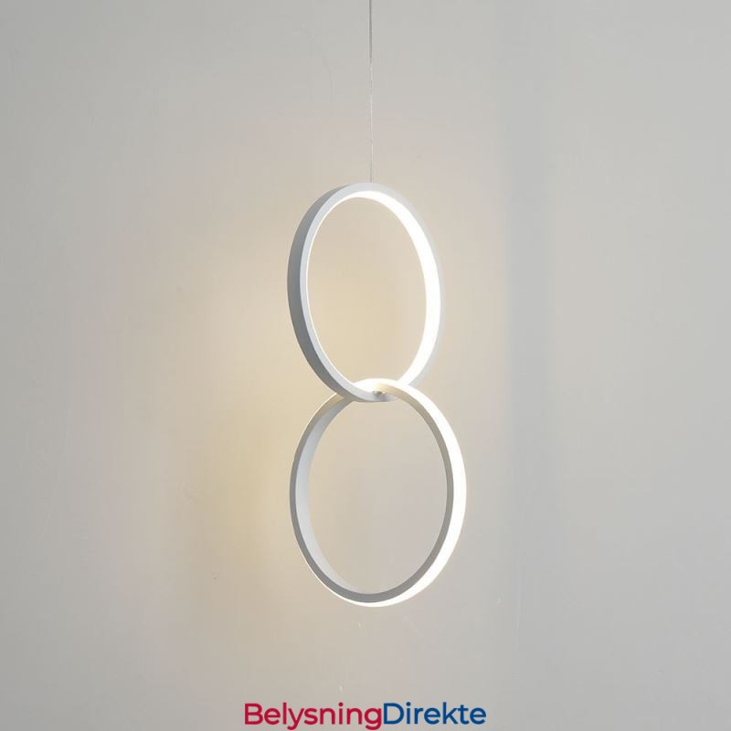 Mimimalist Dobbel Ringformet Pendellampe