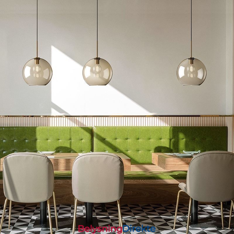 Minimalistisk Dekorativ Glasslampe I Konjakkfarget Glass