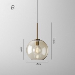 Minimalistisk Dekorativ Glasslampe I Konjakkfarget Glass