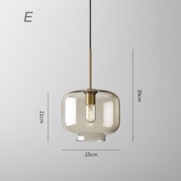 Minimalistisk Dekorativ Glasslampe I Konjakkfarget Glass