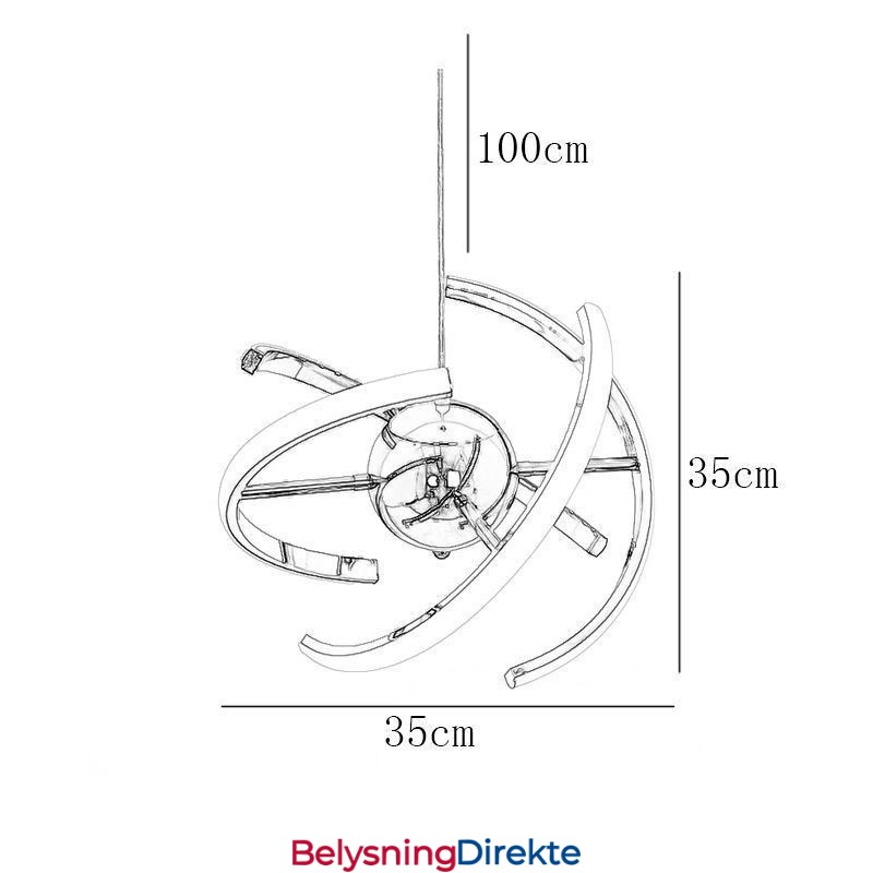 Svingbar Globeformet Anhengslampe Dekorativ Taklampe