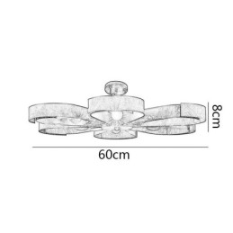 Moderne Vintage Taklampe I Jernformet Blomst