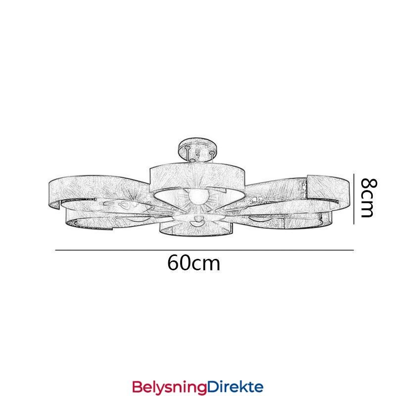 Moderne Vintage Taklampe I Jernformet Blomst