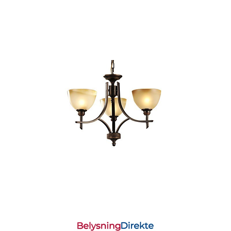 Elegant Lysekrone Med 3 Lys I Varmt Lys