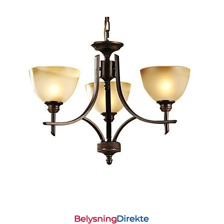 Elegant Lysekrone Med 3 Lys I Varmt Lys