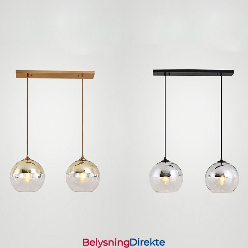 Kreativ Jern+Glass Kuleformet Anhengslampe Dekorativ Belysning