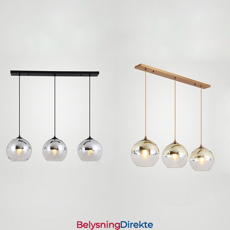 Kreativ Jern+Glass Kuleformet Anhengslampe Dekorativ Belysning