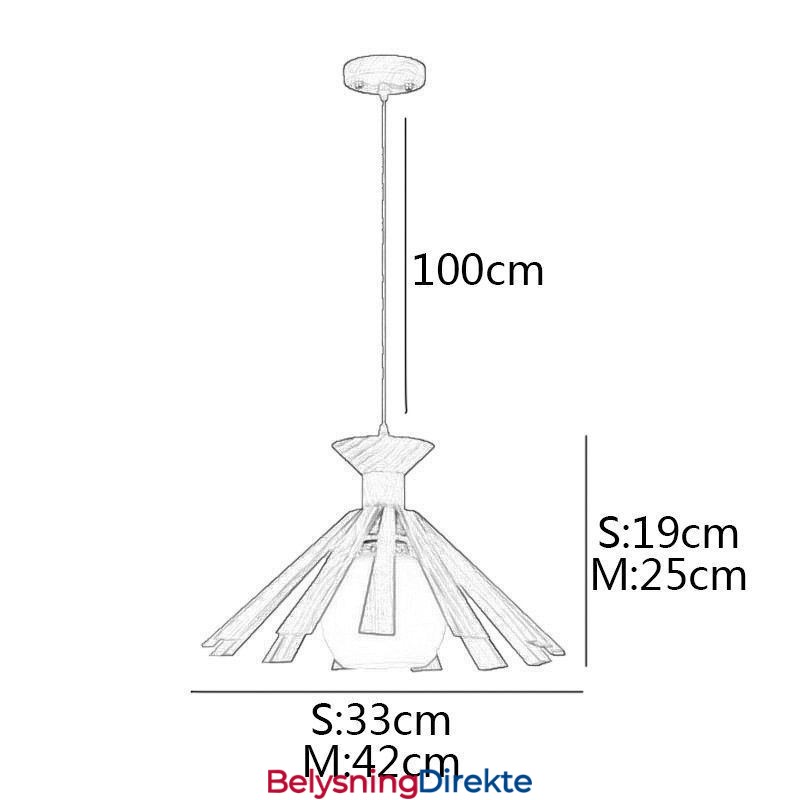 Enkel Pendellampe I Tre