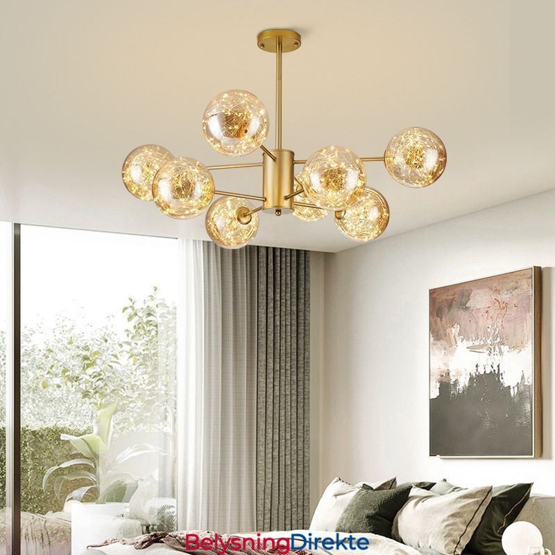 Magic Bean-Anhengslampe I Nordisk Stil, Gypsophila-Anhengslampe I Glasskule