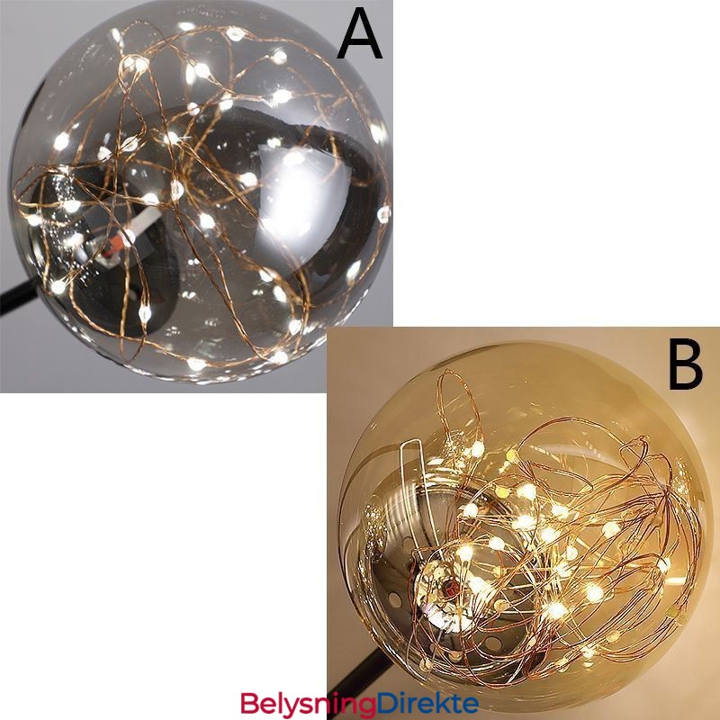 Magic Bean-Anhengslampe I Nordisk Stil, Gypsophila-Anhengslampe I Glasskule