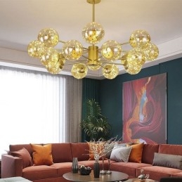 Magic Bean-Anhengslampe I Nordisk Stil, Gypsophila-Anhengslampe I Glasskule