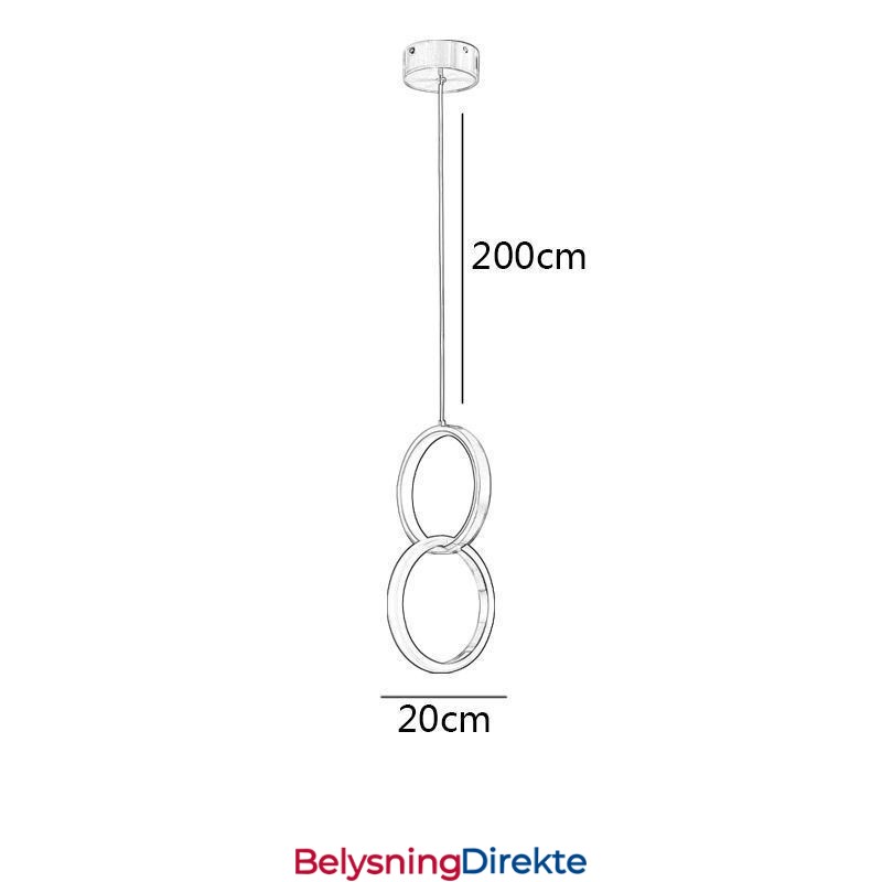 Pendellampe Messingringer Dekorativ Lampe