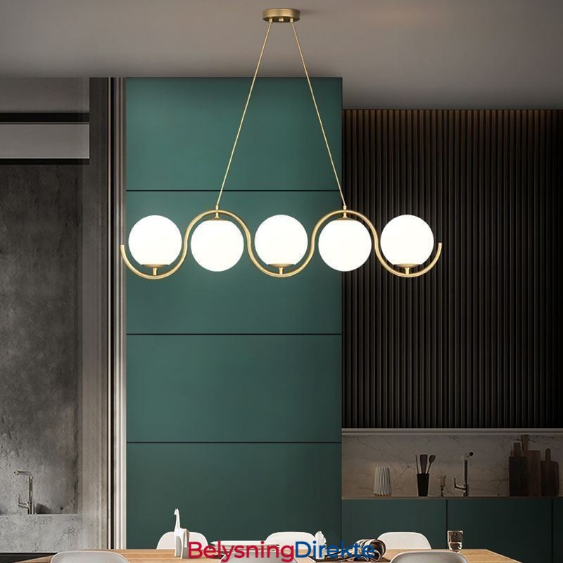 Moderne Glasskuleformet Anhengslampe Minimalistisk Lampe