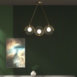 Moderne Glasskuleformet Anhengslampe Minimalistisk Lampe