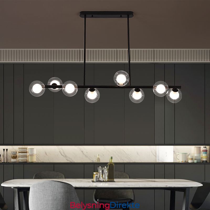 Lysekrone I Glasskule, Horisontal Type, Anhengslampe