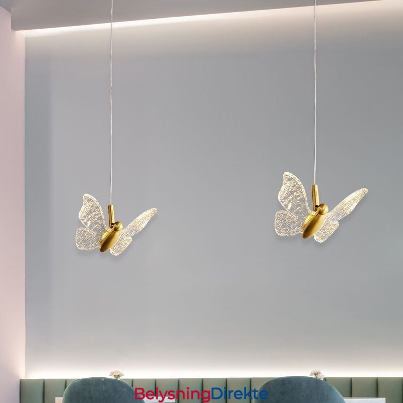 Pendellampe I Akryl, Sommerfugllampe I Taket