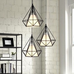 Diamantformet Anhengslampe Moderne Minimalistisk Dekorativ Lampe