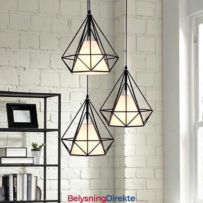 Diamantformet Anhengslampe Moderne Minimalistisk Dekorativ Lampe