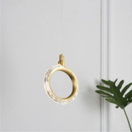 Pendellampe I Akryl Med Ringlampe Og Spotlight