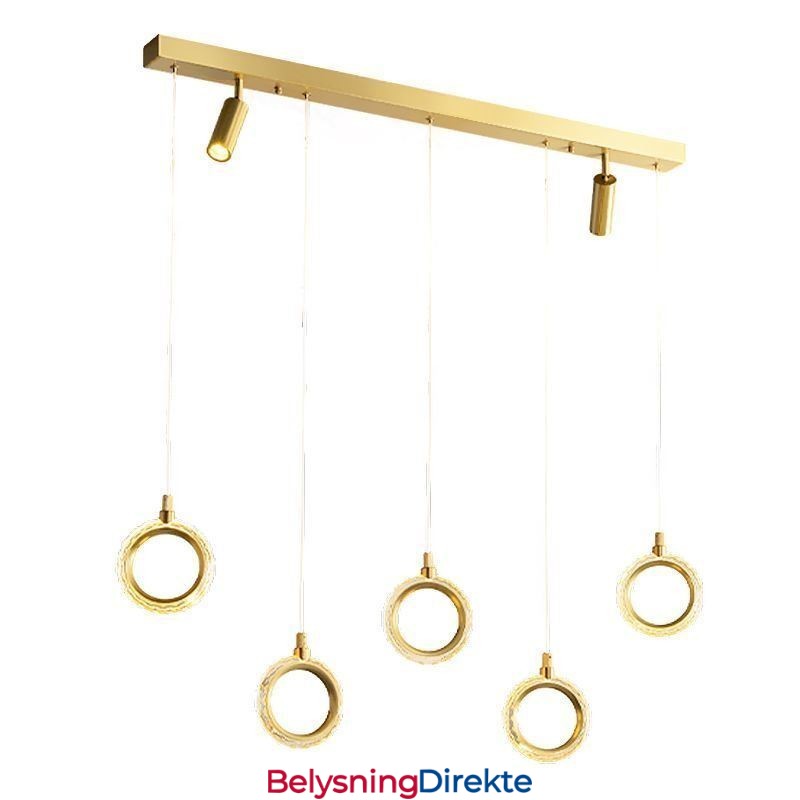 Pendellampe I Akryl Med Ringlampe Og Spotlight