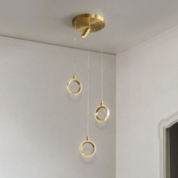 Pendellampe I Akryl Med Ringlampe Og Spotlight