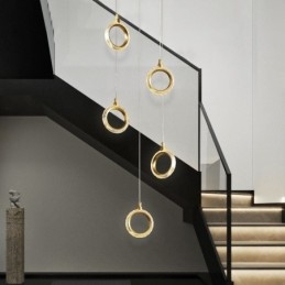 Pendellampe I Akryl Med Ringlampe Og Spotlight