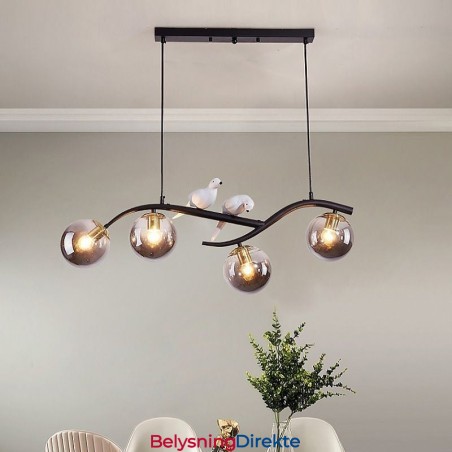 Moderne Minimalistisk Grenpendellampe Med 4 Lamper